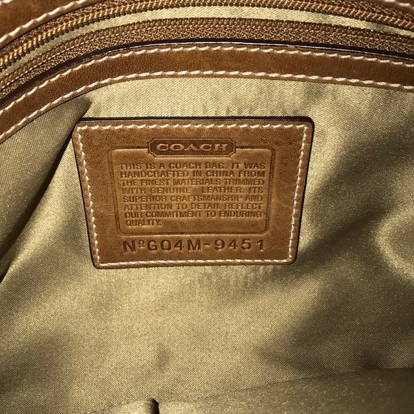 Authentic Coach signature C canvas/suede shoulder / saddle bag 💼 - Picture 6 of 8